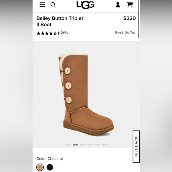 Ugg Bailey Button Triplet Il Chestnut Women's
Tall Boots
Size 9 - Picture 9 of 9